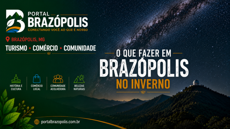 Paisagem de inverno na Serra da Mantiqueira em Brazópolis (MG), com céu limpo e montanhas ao fundo