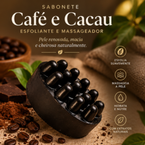 Sabonete Artesanal Café e Cacau feito em Brazópolis - MG