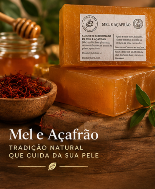 Sabonete Artesanal Mel e Açafrão 4 Sabonete Artesanal Mel e Açafrão - foto 4