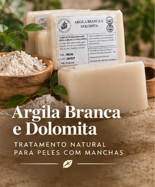 Sabonete Artesanal Argila Branca e Dolomita 2 Sabonete Artesanal Argila Branca e Dolomita - foto 2