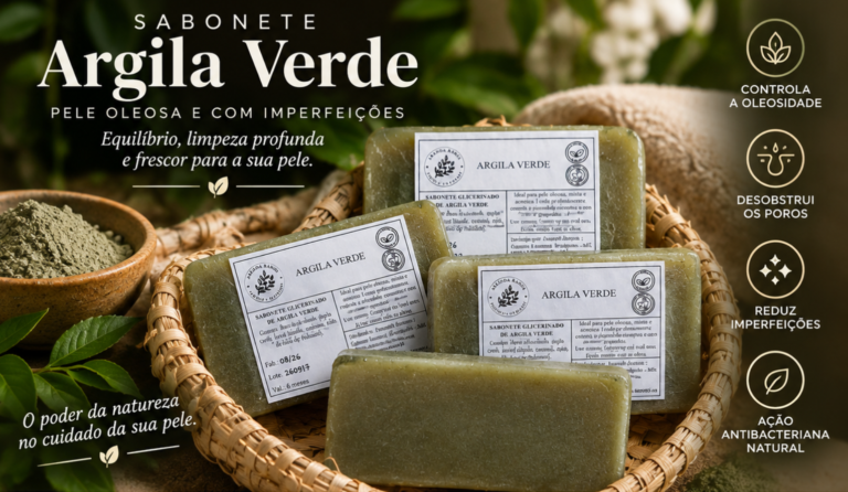 Sabonete Artesanal Argila Verde