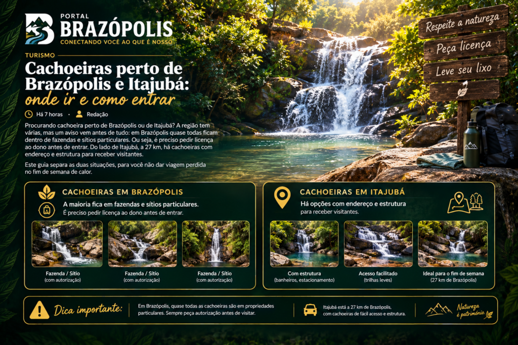 Cachoeiras perto de Brazópolis e Itajubá: onde ir e como entrar 1 Cachoeiras entre Brazopolis e Itajuba