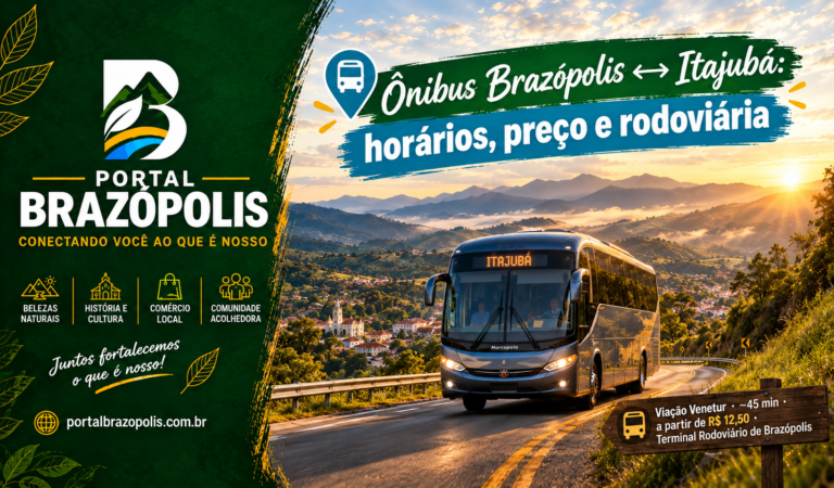 Ônibus Brazópolis ↔ Itajubá: horários, preço e rodoviária 7 horario de onibus itajuba brazopolis